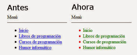 Cambio al Invocar CSS Interna